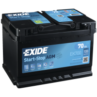 Exide Start Stop AGM 70Ah 760A Jobb+ EK700