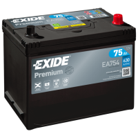 Exide Premium 75Ah 630A jobb+ Ázsia (EA754) 