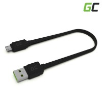 GREEN CELL MICRO USB TÖLTŐKÁBEL 25 CM GYORSTÖLTÉSI TÁMOGATÁSSALTELEFONTARTÓK ÉS KÁBELEK