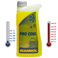 MANNOL 4414-1 - PRO COOL ANTIFREEZE FAGYÁLLÓ, SÁRGA, -40 / +135°C, 1LIT.SÁRGA