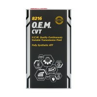 MANNOL 8216-4ME - O,E,M, FOR CVT CONTINUOSLY VARIABLE TRANSMISSION FLUID VÁLTÓOLAJ, 4LIT, FÉMDOBOZOS