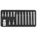 TORX készlet 15 részes, tamperproof (1/2 col/L=30 mm,  1/2 col/L=75 mm T20-T55)  YATOTORX KULCSOK