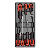 Yato szerszámoskocsi fiók, 7db lapos csavarhúzó