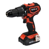 Akkus ütvefúró-csavarozó 18 V Li-ion szénkefe nélküli (1 x 2,0 Ah akku  + töltő) YATO